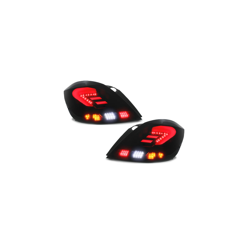 Feux arrière LED carDNA Opel Astra H 5T LIGHTBAR Noir/Fumé