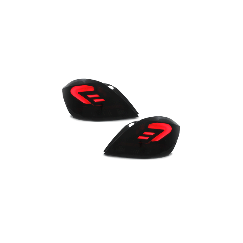 Feux arrière LED carDNA Opel Astra H 5T LIGHTBAR Noir/Fumé