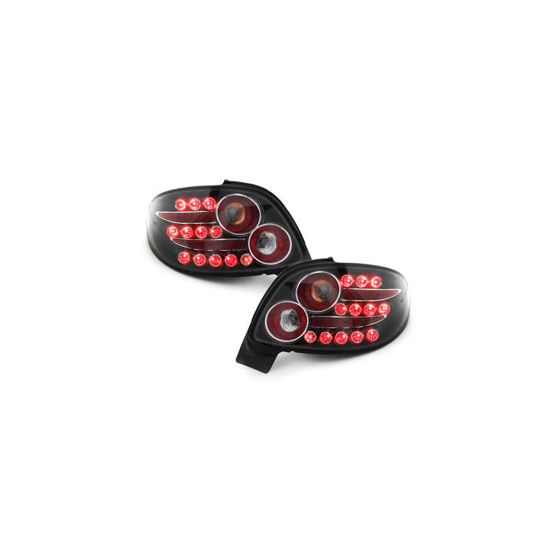Feux arrière LED Peugeot 206cc 98-09 Noir