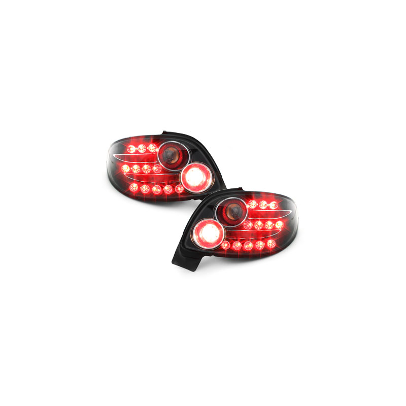 Feux arrière LED Peugeot 206cc 98-09 Noir