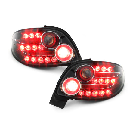 Feux arrière LED Peugeot 206cc 98-09 Noir