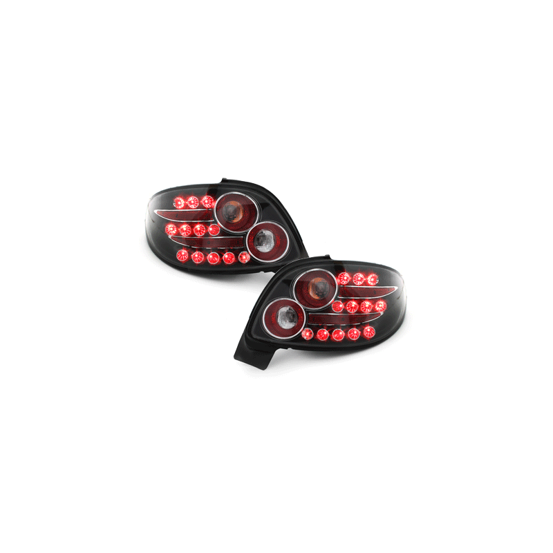 Feux arrière LED Peugeot 206cc 98-09 Noir