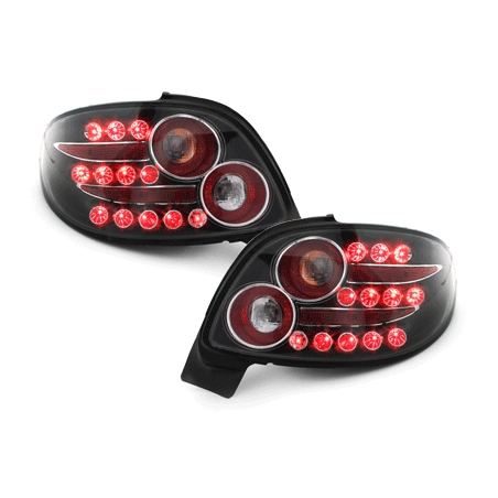 Feux arrière LED Peugeot 206cc 98-09 Noir