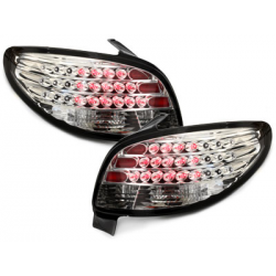 Feux arrière LED Peugeot 206 98-09 rouge/cristal