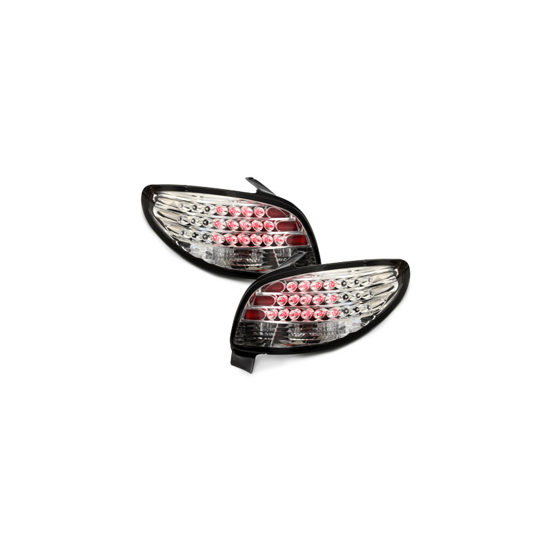 Feux arrière LED Peugeot 206 98-09 rouge/cristal
