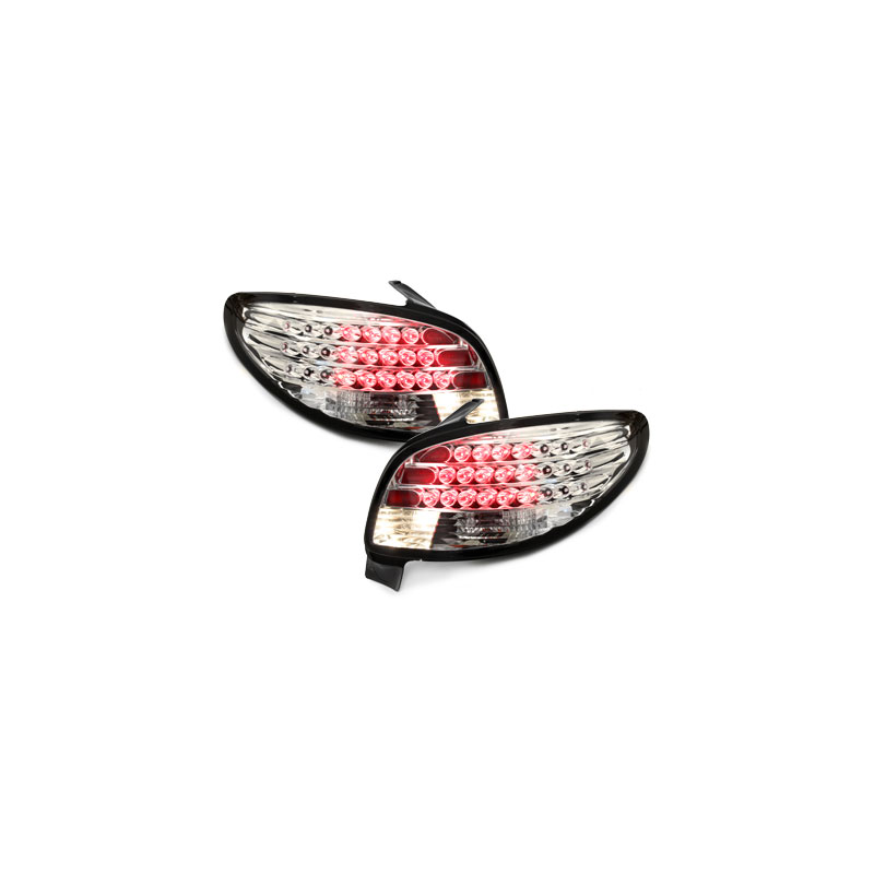 Feux arrière LED Peugeot 206 98-09 rouge/cristal