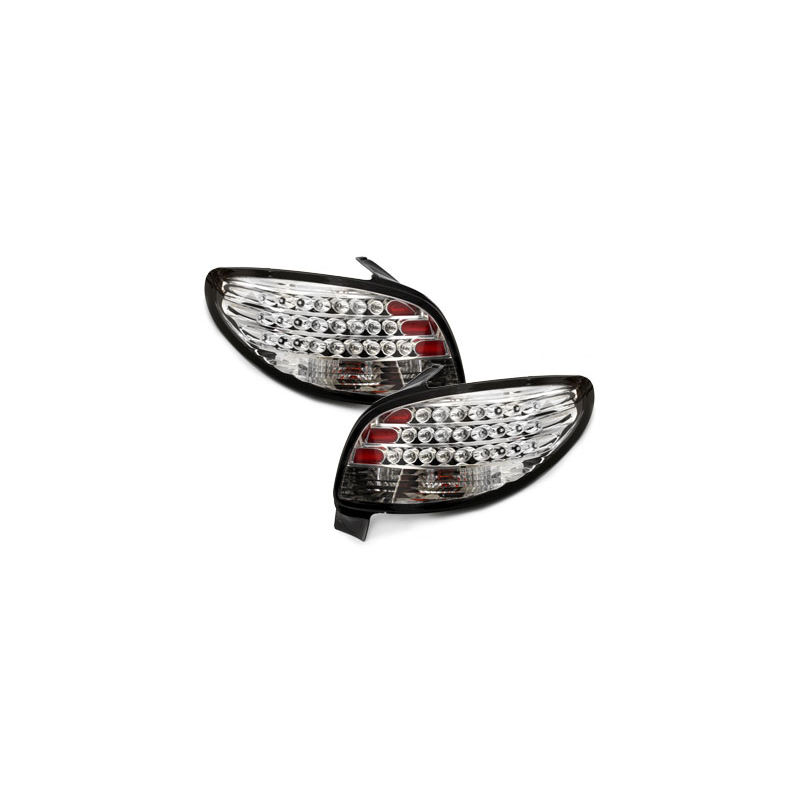 Feux arrière LED Peugeot 206 98-09 rouge/cristal