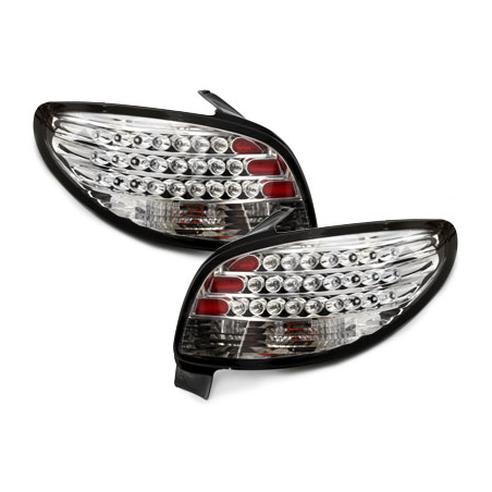 Feux arrière LED Peugeot 206 98-09 rouge/cristal