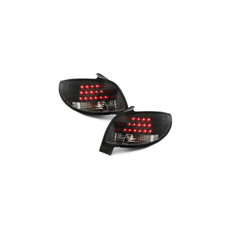Feux arrière LED Peugeot 206 98-09 Noir