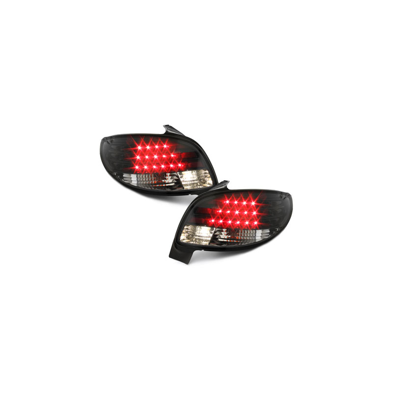 Feux arrière LED Peugeot 206 98-09 Noir