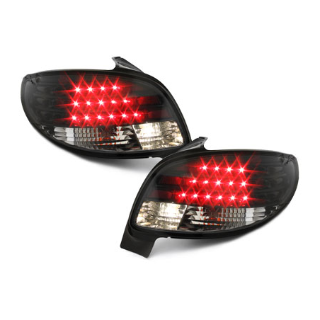 Feux arrière LED Peugeot 206 98-09 Noir