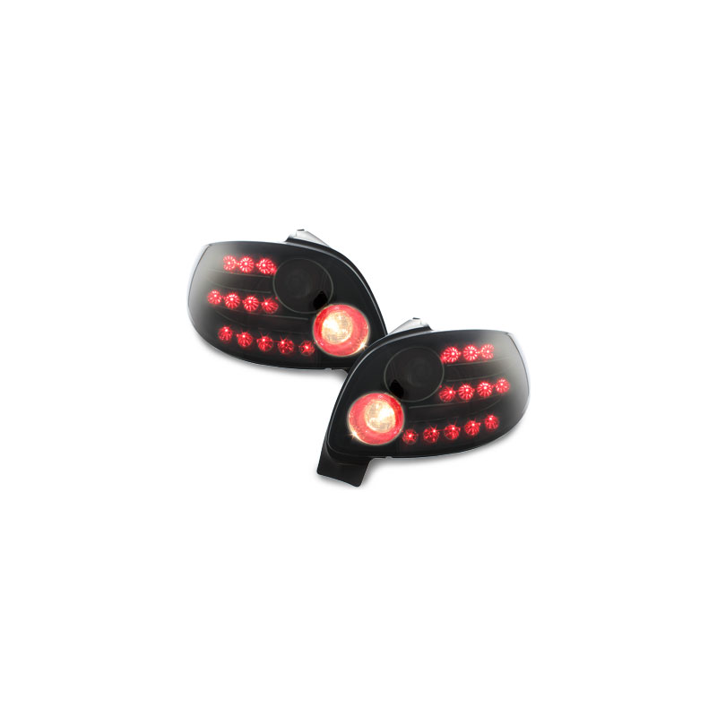Feux arrière LED Peugeot 206 98-09 - Noir/Fumé