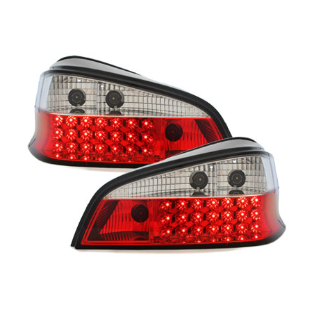 Feux arrière LED Peugeot 106 96-99 rouge/cristal Feux arrière LED Peugeot 106 96-99 rouge/cristal