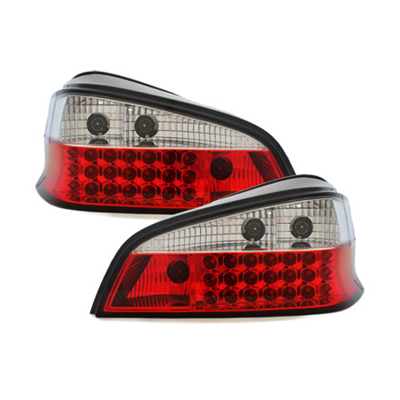 Feux arrière LED Peugeot 106 96-99 rouge/cristal Feux arrière LED Peugeot 106 96-99 rouge/cristal