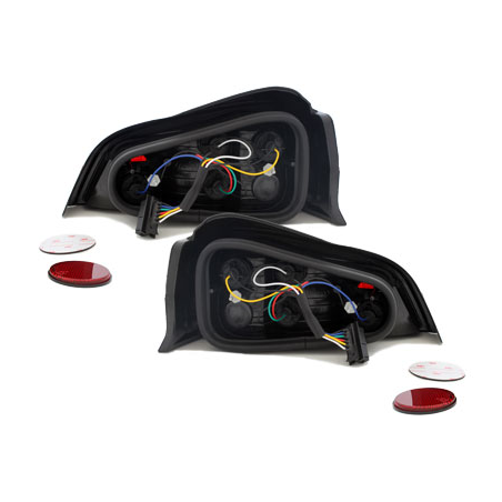 Feux arrière LED Peugeot 106 96-99 rouge/cristal Feux arrière LED Peugeot 106 96-99 rouge/cristal