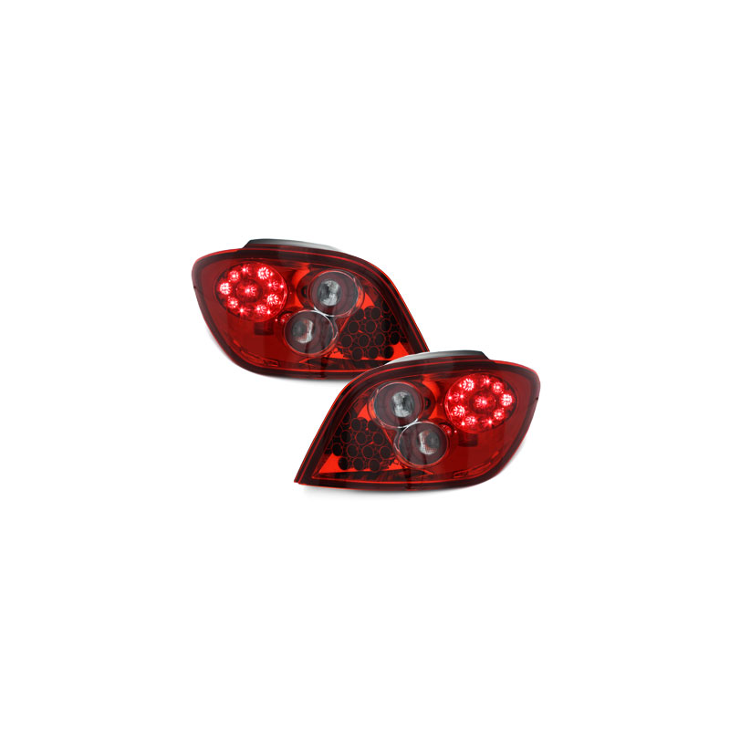Feux arrière LED Peugeot 307 01-05 rouge/cristal