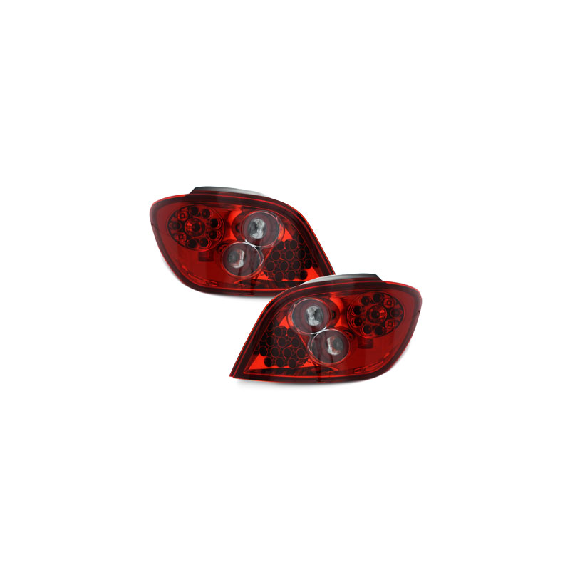 Feux arrière LED Peugeot 307 01-05 rouge/cristal
