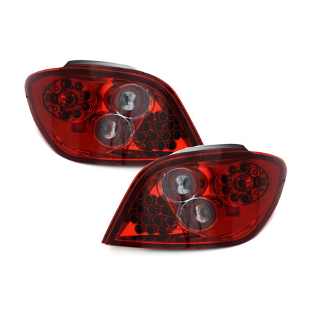 Feux arrière LED Peugeot 307 01-05 rouge/cristal