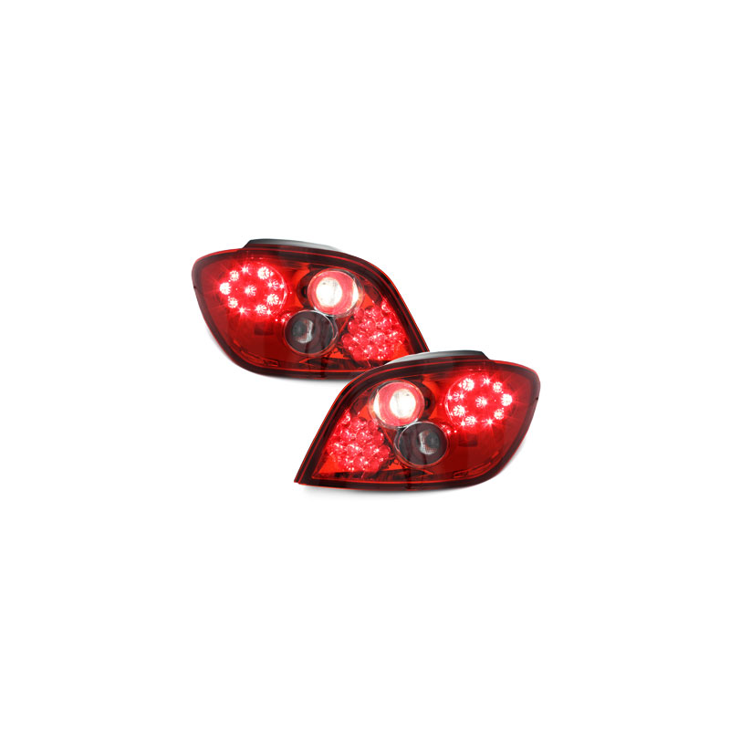 Feux arrière LED Peugeot 307 01-05 rouge/cristal