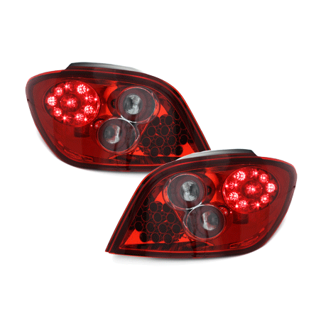 Feux arrière LED Peugeot 307 01-05 rouge/cristal