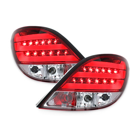 Feux arrière LED Peugeot 207 06-05.09  rouge/clear