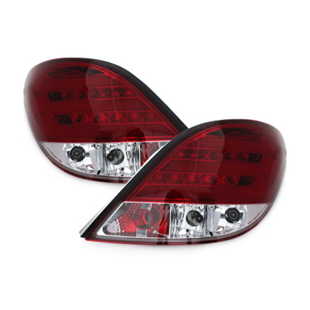 Feux arrière LED Peugeot 207 06-05.09  rouge/clear