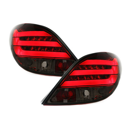 Feux arrière LED Peugeot 207 06-05.09  rouge/Fumé