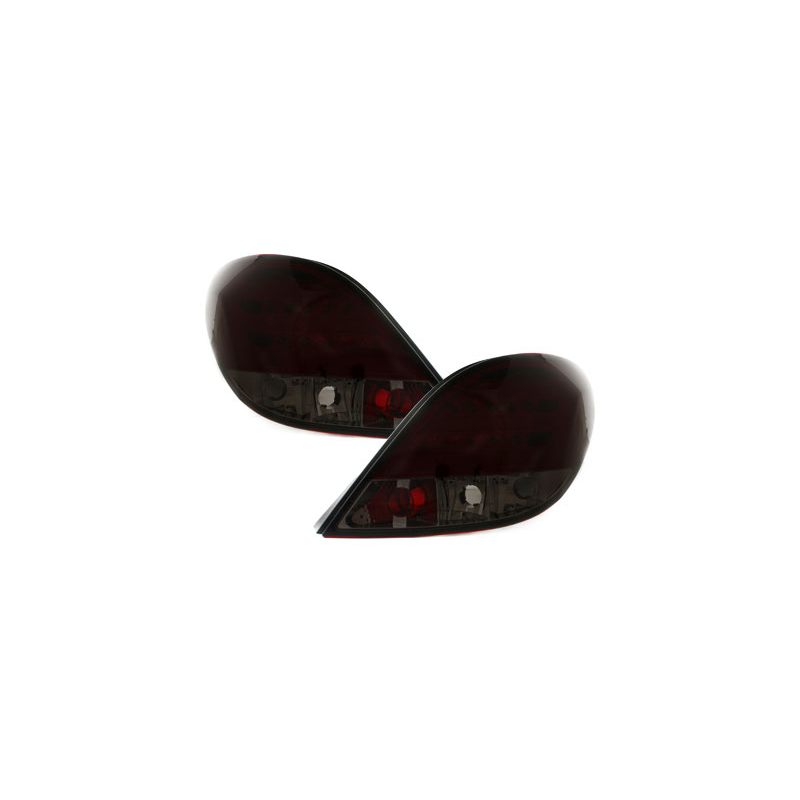 Feux arrière LED Peugeot 207 06-05.09  rouge/Fumé