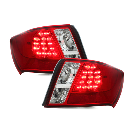 Feux arrière LED Subaru Impreza 07+-Rouge/Cristal