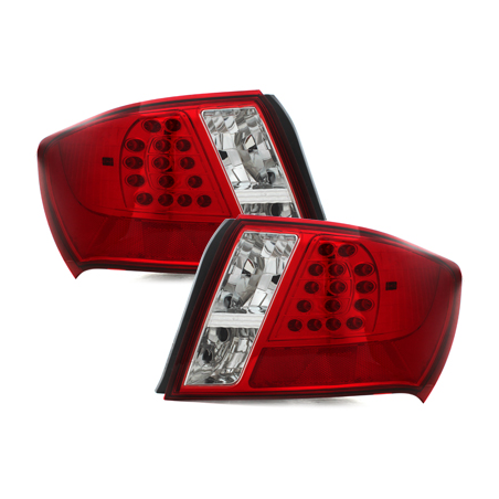 Feux arrière LED Subaru Impreza 07+-Rouge/Cristal