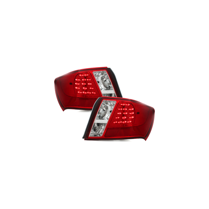 Feux arrière LED Subaru Impreza 07+-Rouge/Cristal