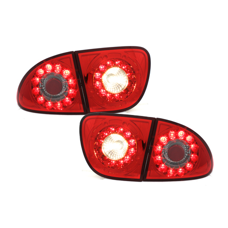 Feux arrière à LED Seat Leon 99-05 Rouge/Cristal