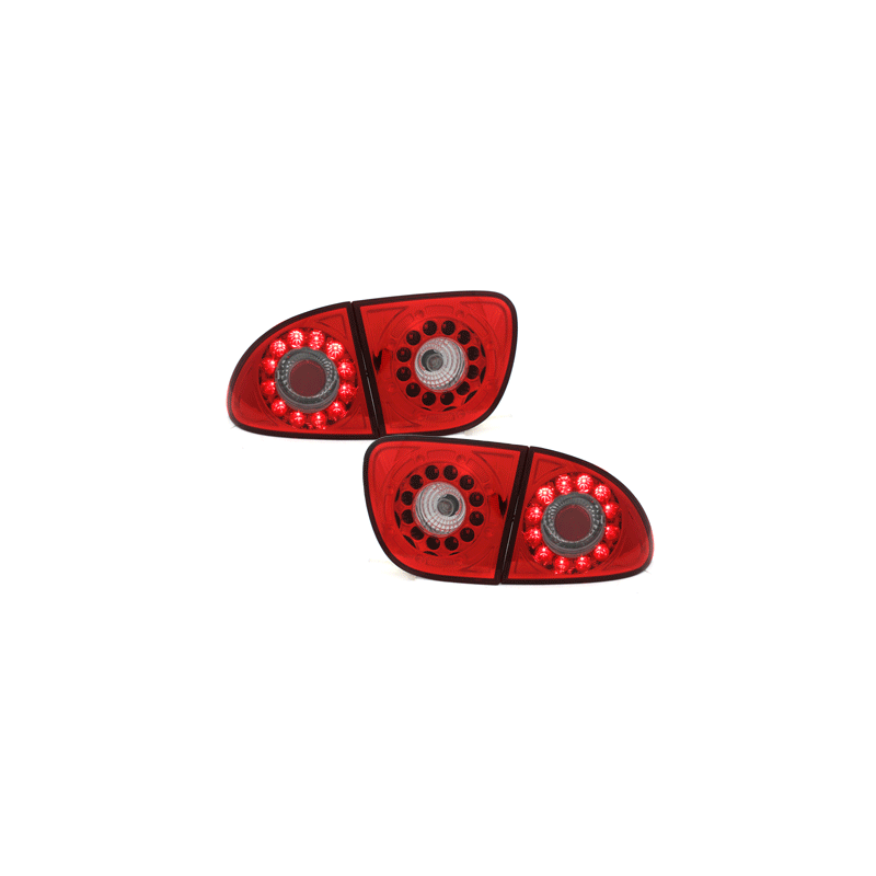 Feux arrière à LED Seat Leon 99-05 Rouge/Cristal