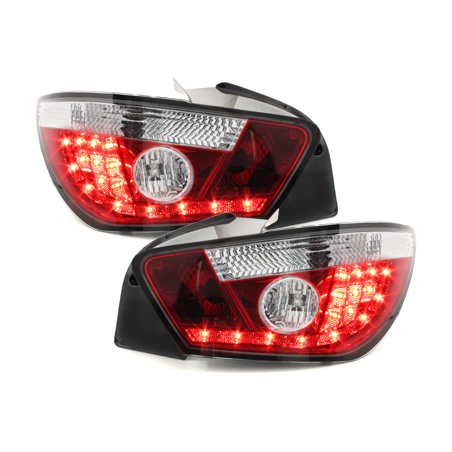  Feux arrière à LED Seat Ibiza 6J 04.08+ Rouge/Chrome -  RSI09LRC