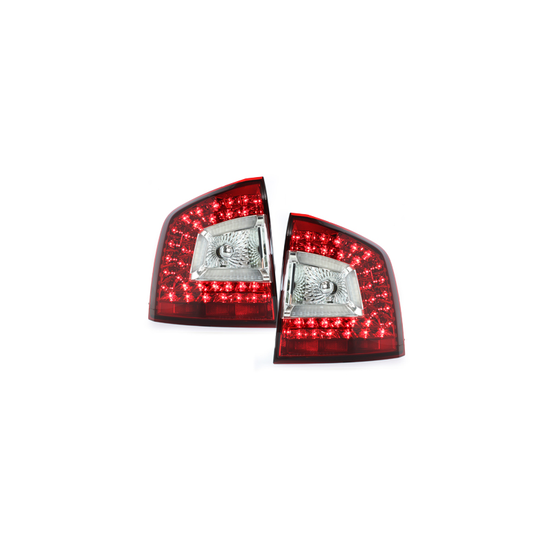 Feux arrière à LED Skoda Octavia 1Z 04-08 Rouge/Cristal
