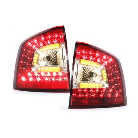 Feux arrière à LED Skoda Octavia 1Z 04-08 Rouge/Cristal