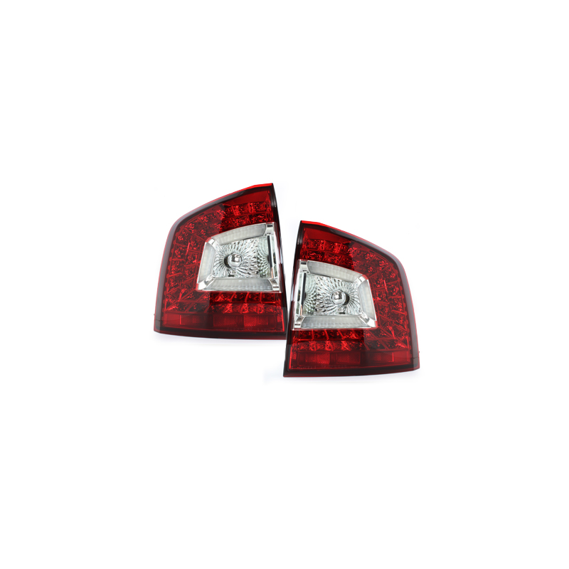 Feux arrière à LED Skoda Octavia 1Z 04-08 Rouge/Cristal