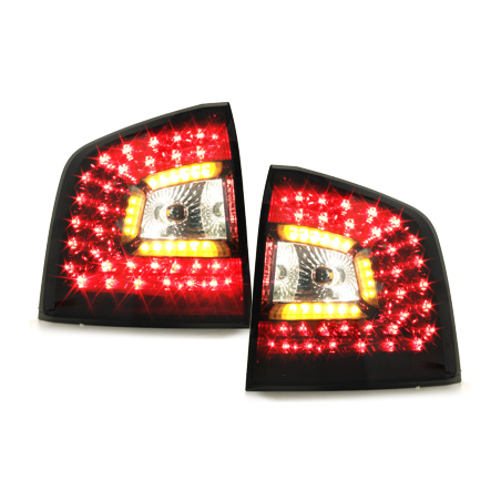 Feux arrière à LED Skoda Octavia 1Z 04-08 Rouge/Cristal