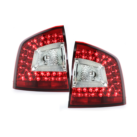 Feux arrière à LED Skoda Octavia 1Z 08+ Rouge/Cristal