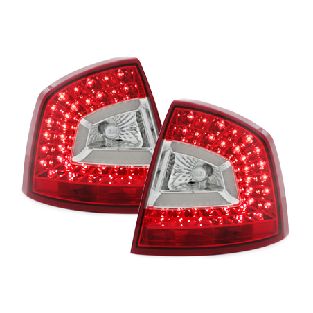 Feux arrière LITEC LED Skoda Octavia 1Z Berline  04-11 Rouge/Clair