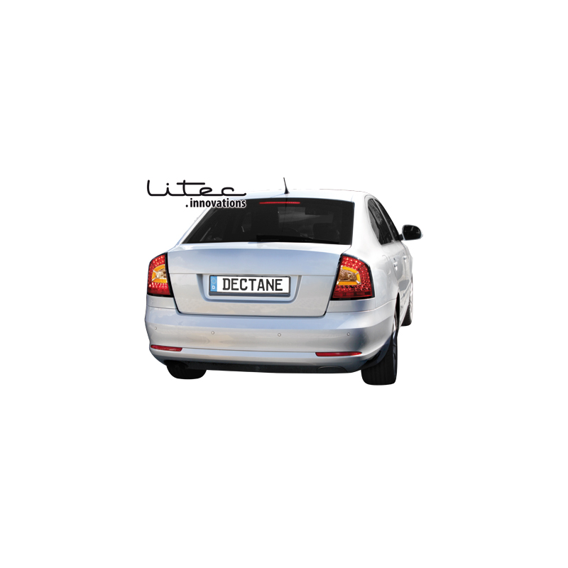 Feux arrière LITEC LED Skoda Octavia 1Z Berline  04-11 Rouge/Clair