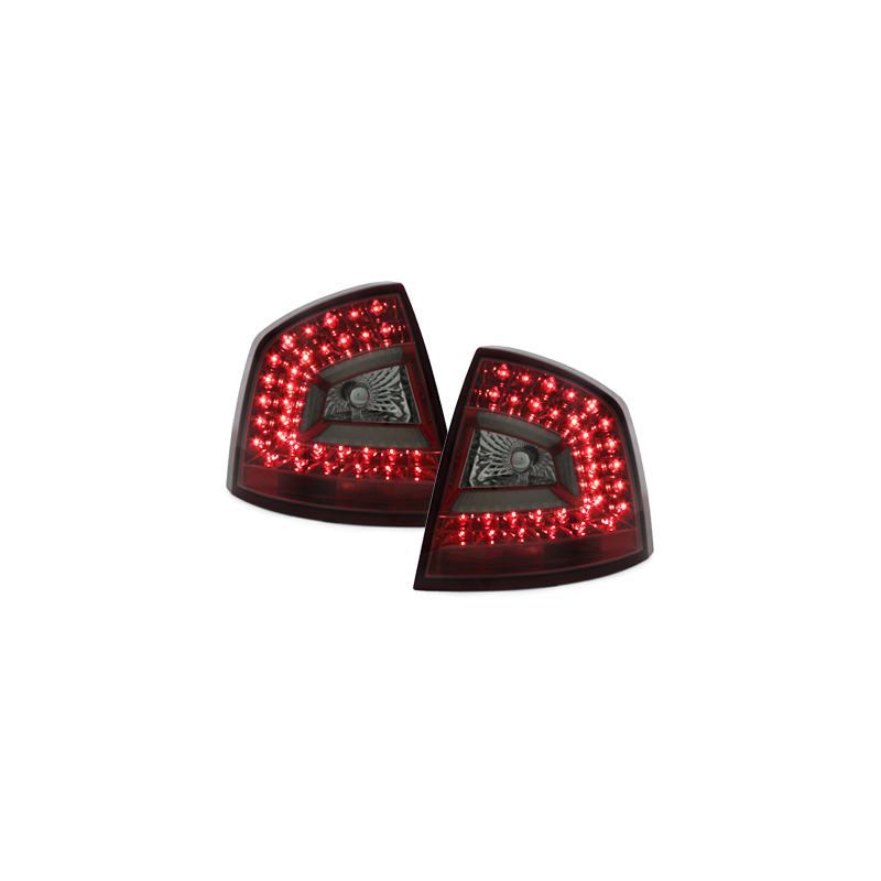 Feux arrière LITEC LED Skoda Octavia 1Z Berline  04-11 Rouge/Fumé
