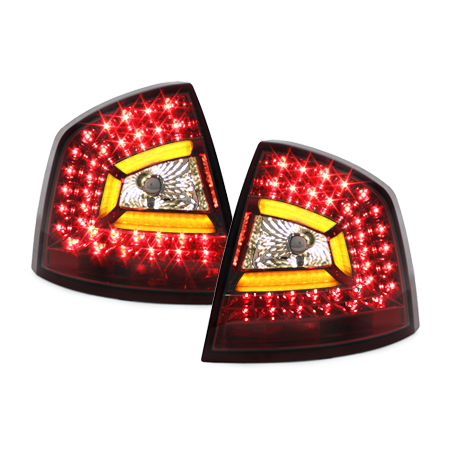 Feux arrière LITEC LED Skoda Octavia 1Z Berline  04-11 Rouge/Fumé