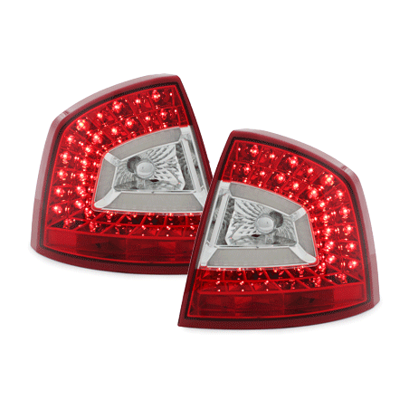 Feux arrière LITEC LED Skoda Octavia 1Z Berline  04-11_Rouge/clair