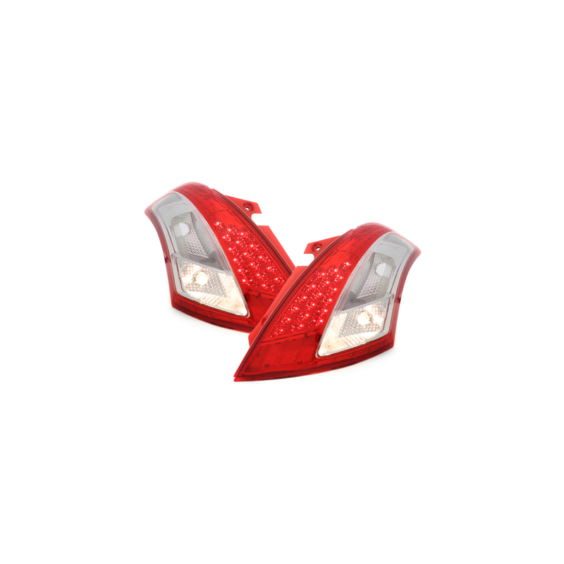 Feux arrière LED Suzuki Swift 11+-Rouge/Cristal