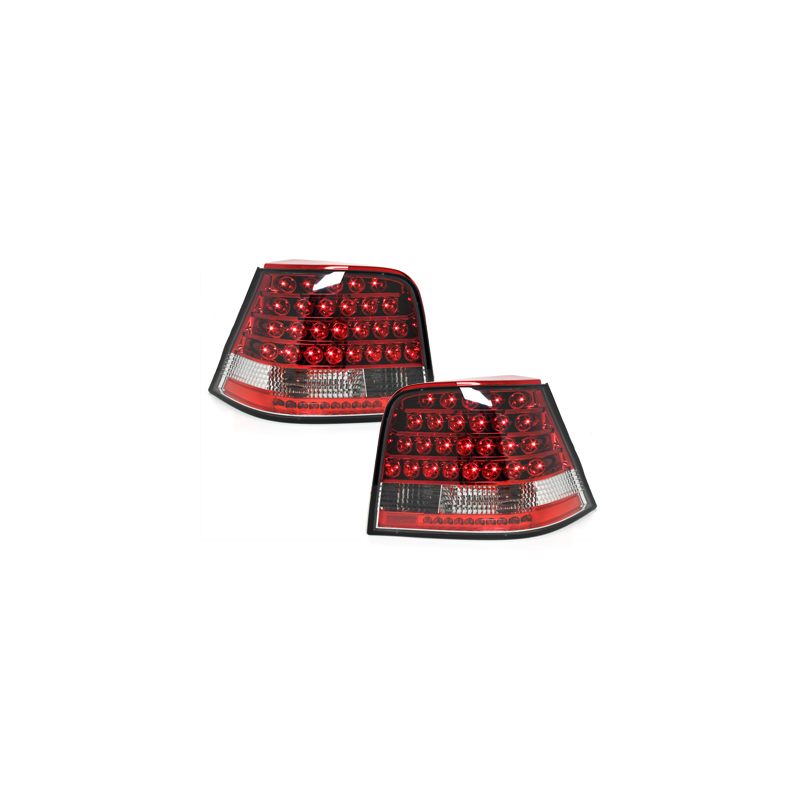 Feux arrière LED VW Golf IV 97-04 Rouge/Cristal