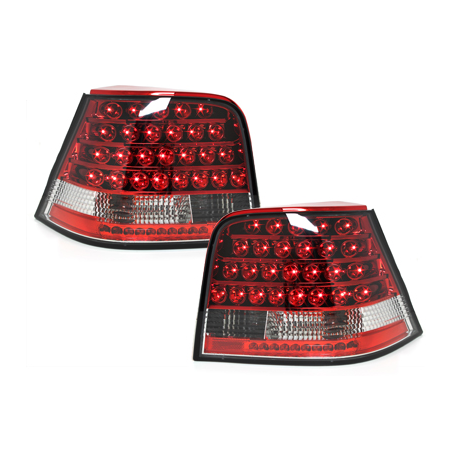 Feux arrière LED VW Golf IV 97-04 Rouge/Cristal