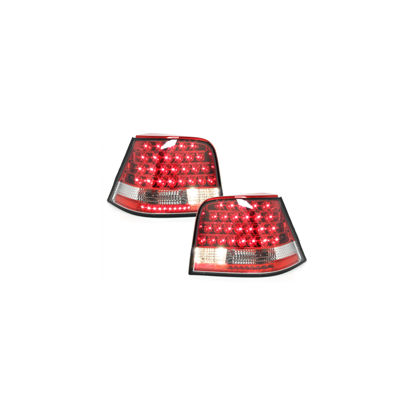 Feux arrière LED VW Golf IV 97-04 Rouge/Cristal