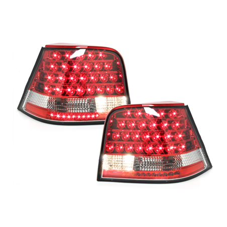 Feux arrière LED VW Golf IV 97-04 Rouge/Cristal