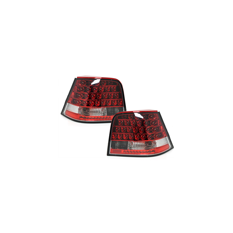 Feux arrière LED VW Golf IV 97-04 Rouge/Cristal